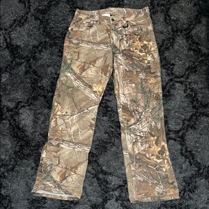 Realtree Men's Relaxed Fit Camo Jeans - Brown and Green